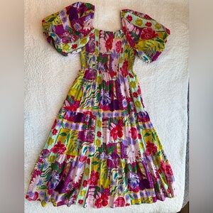 Oddi Carnival Bloom Patchwork Maxi Dress - Size 1XL